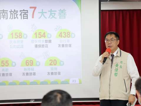 黄伟哲市长说明台南旅宿七大友善项目