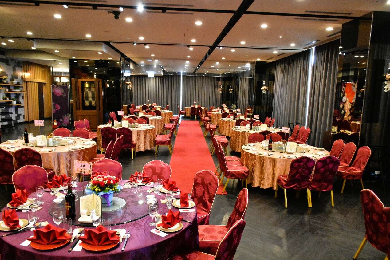 「錦霞樓」定位在宴會館，成為家族品牌的代表，也是吳健豪向姑婆吳錦霞的致敬。（阿霞飯店提供）