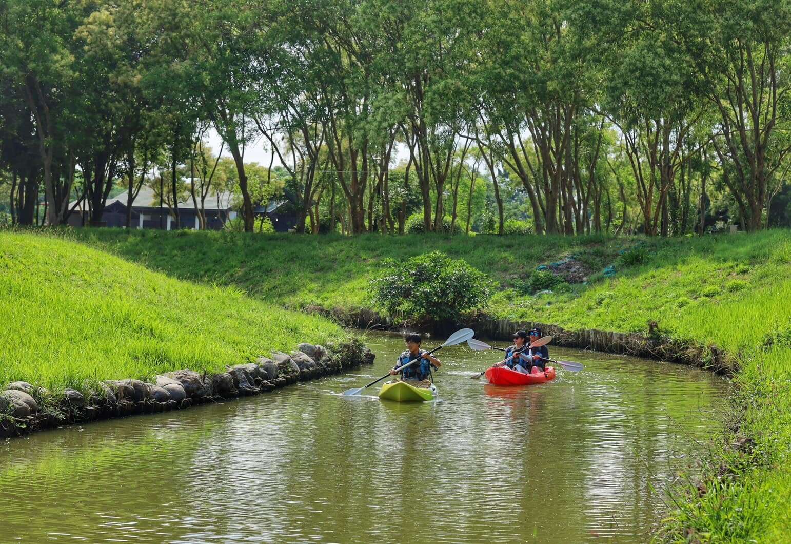 內河道風車漫舟