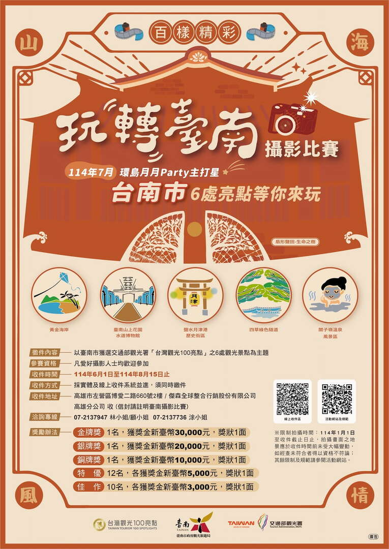 玩轉臺南‧百樣精彩攝影比賽活動資訊