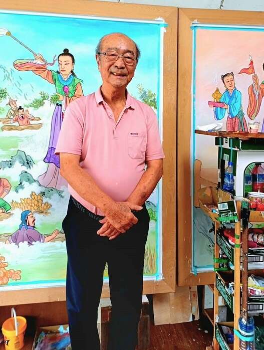 臺南奇人帶路」系列報導24 「春源畫室」潘岳雄承先啟後，展現個人彩繪風格，致力授藝傳承
