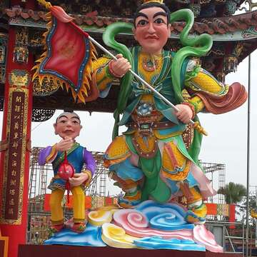 花灯主题祈求(一持旗一持球)