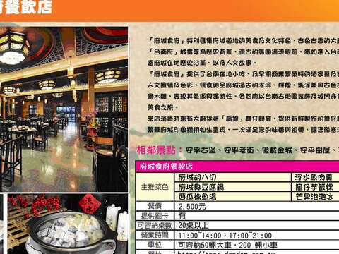 2013府城食府餐飲店