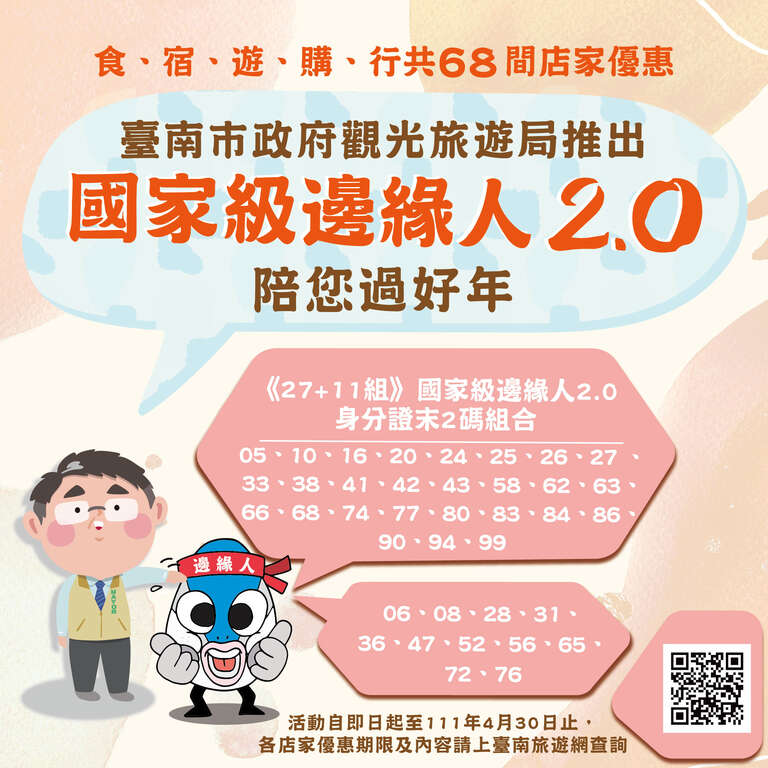 国家及边缘人台南限定优惠活动2.0