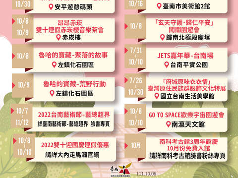 台南限定双十连假攻略