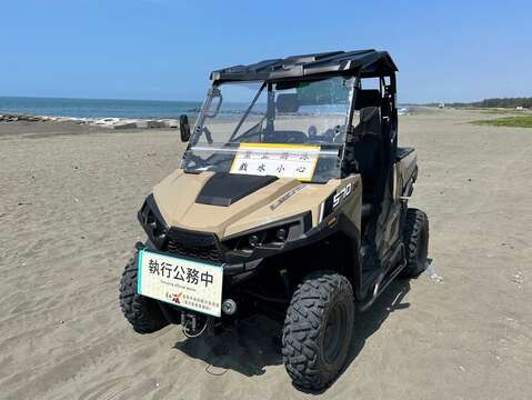 沙灘車加入海域活動安全巡查行列