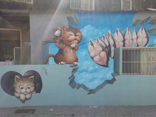 李聖宮壁畫貓咪