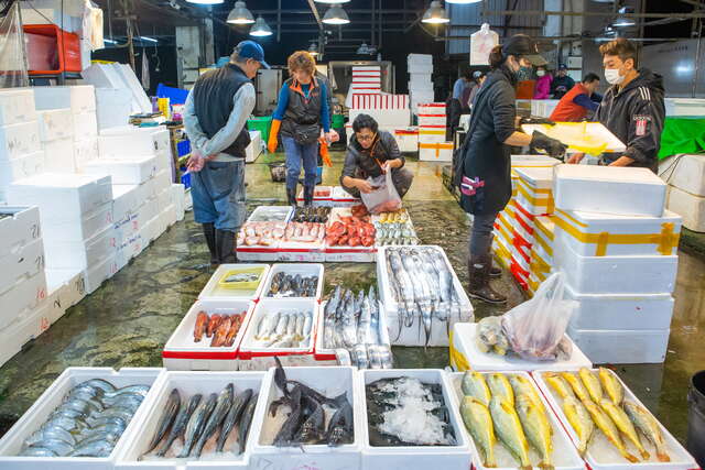 市场新鲜的渔获