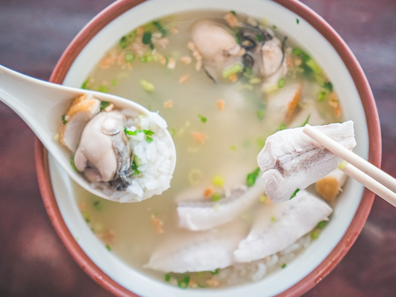 Savory milkfish porridge