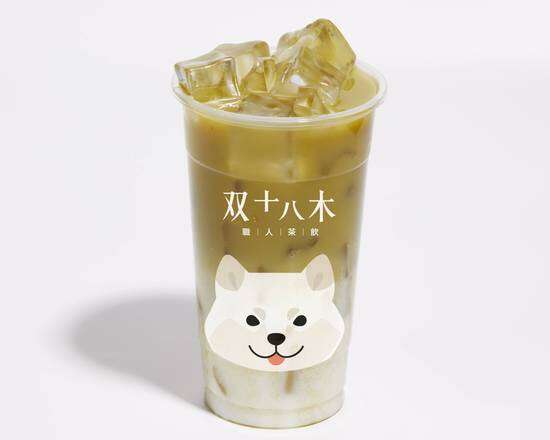 双十八木职人茶饮文贤店-抹茶醇奶