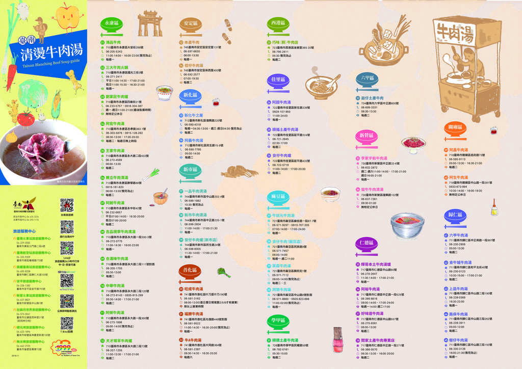 《2018台南清烫牛肉汤摺页》正面