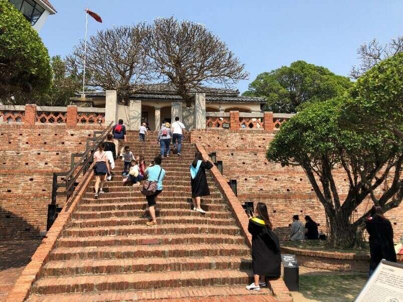 The Central stairway of Anping Old Fort