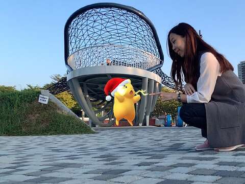 與寶可夢皮卡丘AR互動合影(大魚的祝福)