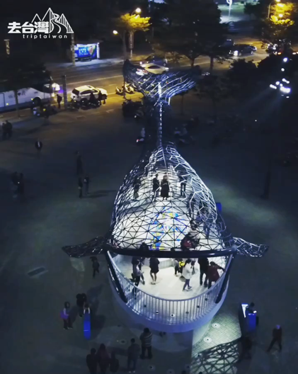 The touching night illumination Blessing from the whale of Anping